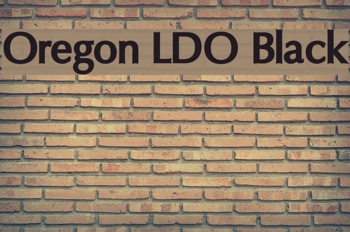 Oregon LDO Black Fonte examples