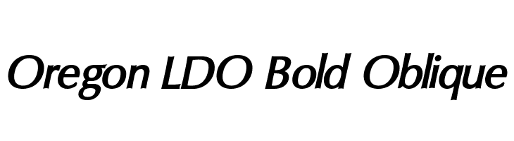 Oregon LDO Bold Oblique Font