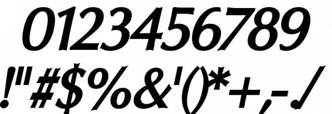 Oregon LDO Bold Oblique Font OTHER CHARS