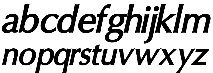 Oregon LDO Bold Oblique Font LOWERCASE
