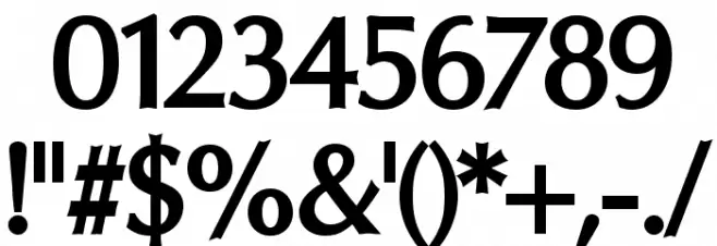 Oregon LDO Bold Font OTHER CHARS