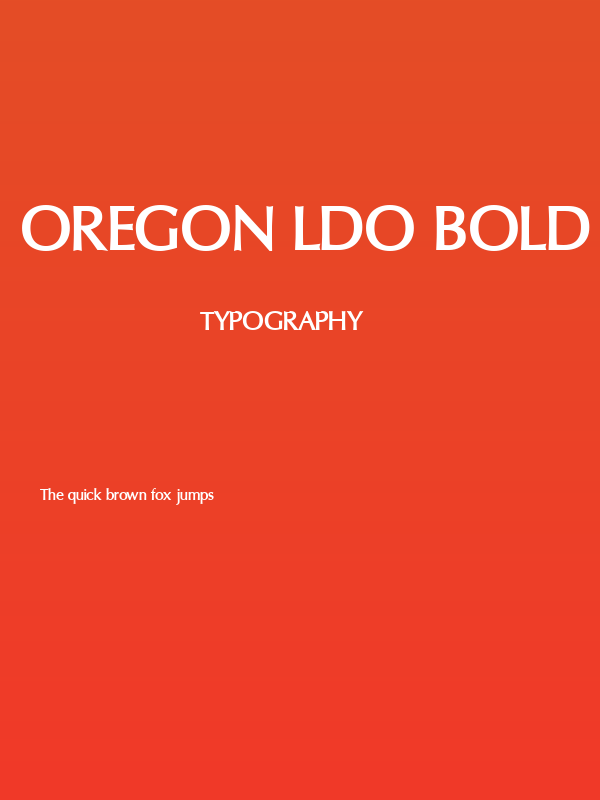 Oregon LDO Bold Poster