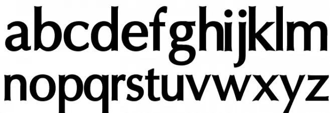 Oregon LDO Bold Font LOWERCASE