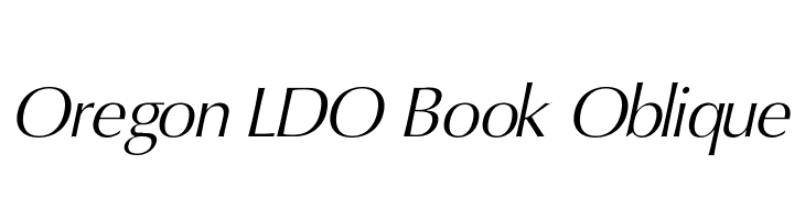 Oregon LDO Book Oblique Font