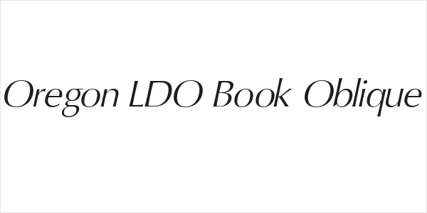 Oregon LDO Book Oblique Logo