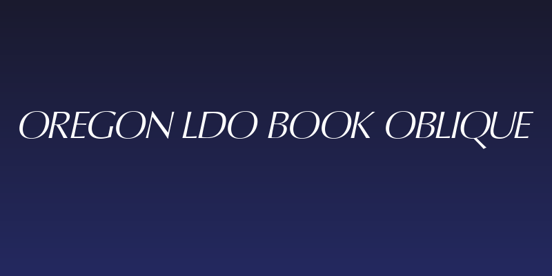 Oregon LDO Book Oblique Social Header