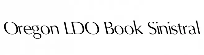 Oregon LDO Book Sinistral  Descarca Fonturi Gratis