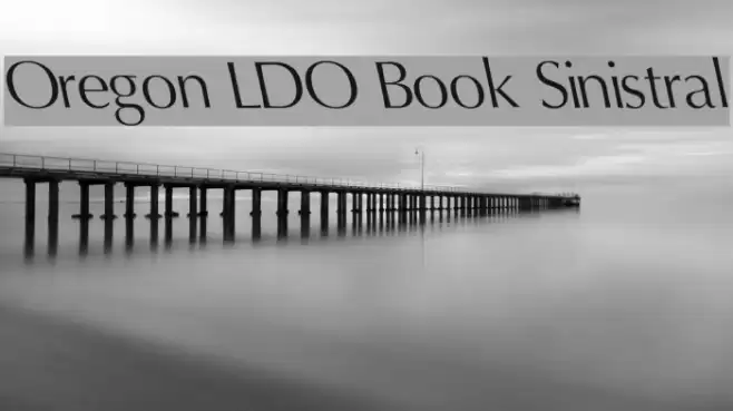 Oregon LDO Book Sinistral Шрифта examples