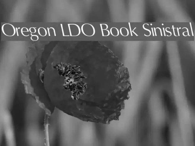 Oregon LDO Book Sinistral Шрифта examples
