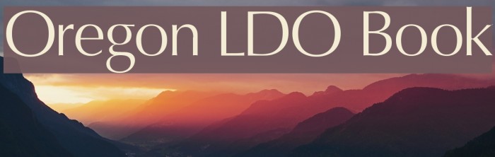 Oregon LDO Book Fonte examples