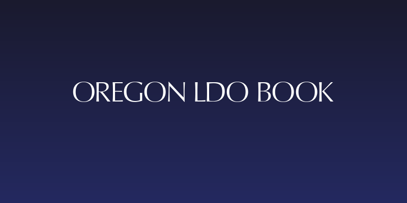 Oregon LDO Book Social Header