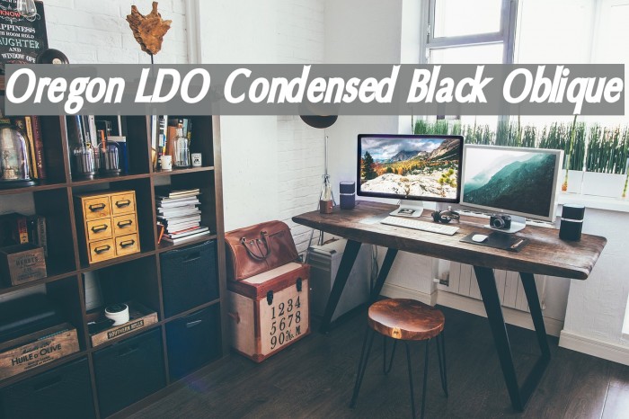 Oregon LDO Condensed Black Oblique フォント examples