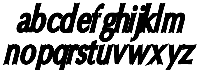 Oregon LDO Condensed Black Oblique フォント 小文字