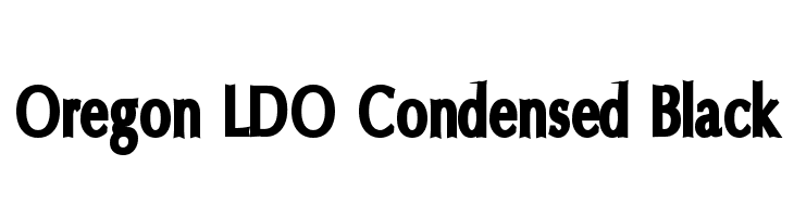 Oregon LDO Condensed Black  Frei Schriftart Herunterladen