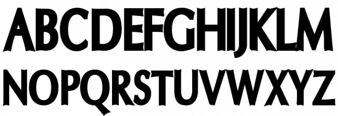 Oregon LDO Condensed Black フォント 大文字