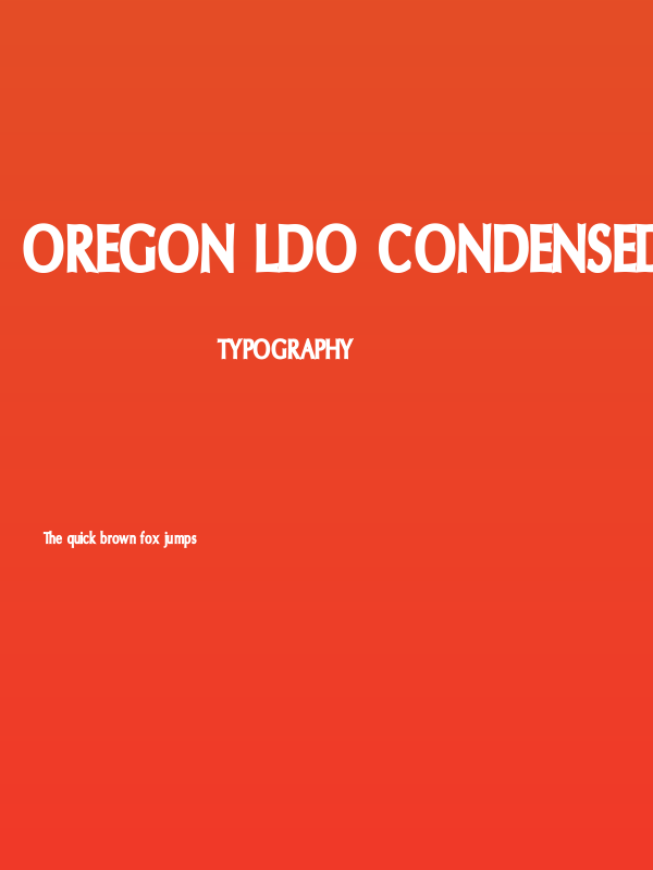 Oregon LDO Condensed Black Poster