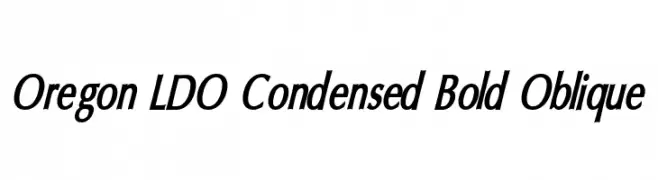 Oregon LDO Condensed Bold Oblique  नि: शुल्क फ़ॉन्ट्स डाउनलोड