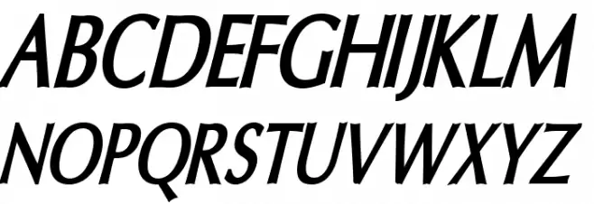 Oregon LDO Condensed Bold Oblique Caratteri MAIUSCOLE