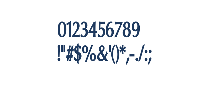 Oregon LDO Condensed Bold Other Characters