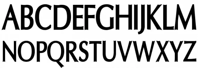 Oregon LDO Condensed Bold Schriftart Groß