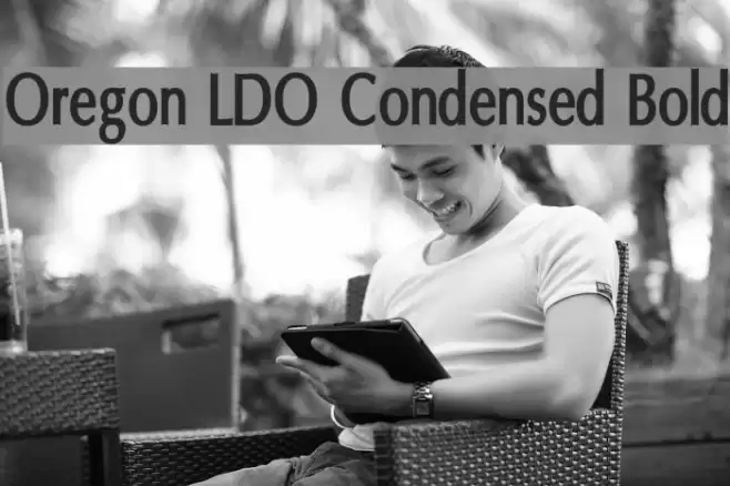Oregon LDO Condensed Bold Font examples