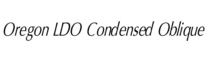 Oregon LDO Condensed Oblique  Fuentes Gratis Descargar
