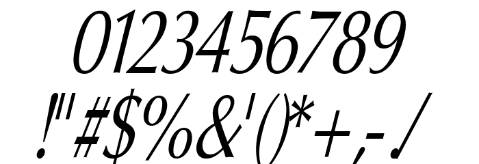 Oregon LDO Condensed Oblique Font OTHER CHARS