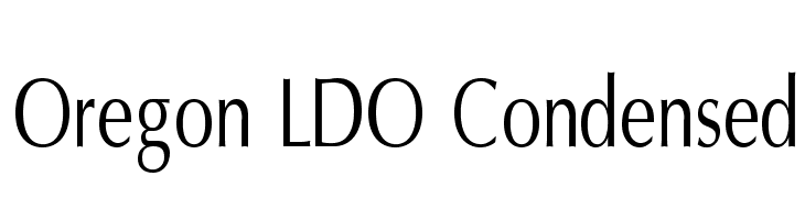 Oregon LDO Condensed Font