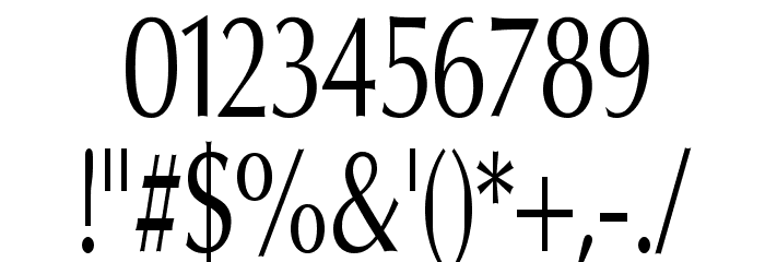 Oregon LDO Condensed Font OTHER CHARS