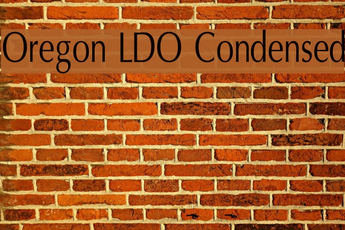 Oregon LDO Condensed Font examples