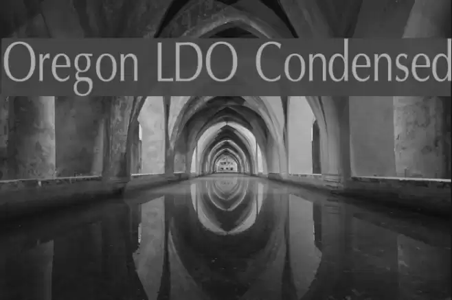Oregon LDO Condensed Font examples