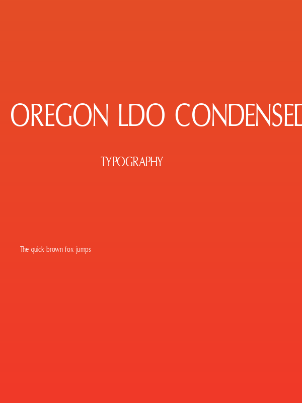 Oregon LDO Condensed Poster
