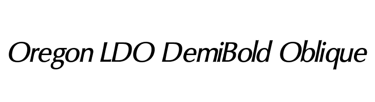 Oregon LDO DemiBold Oblique  Frei Schriftart Herunterladen