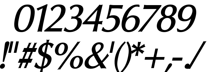 Oregon LDO DemiBold Oblique Font OTHER CHARS