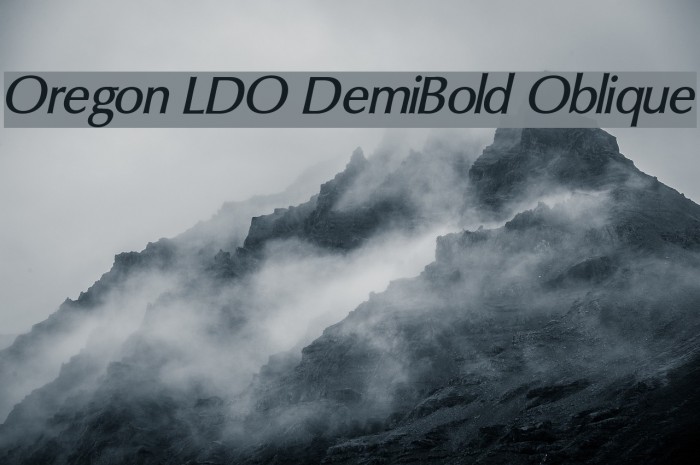 Oregon LDO DemiBold Oblique Font examples