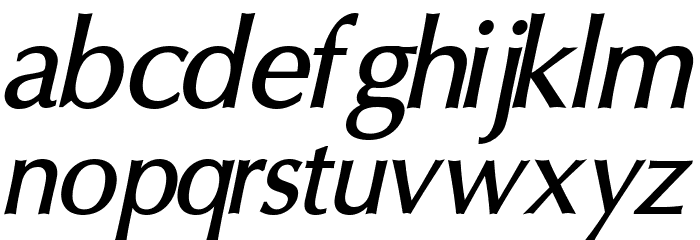 Oregon LDO DemiBold Oblique Font LOWERCASE