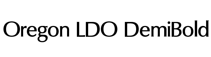 Oregon LDO DemiBold  Frei Schriftart Herunterladen