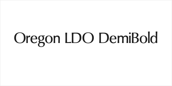 Oregon LDO DemiBold Logo