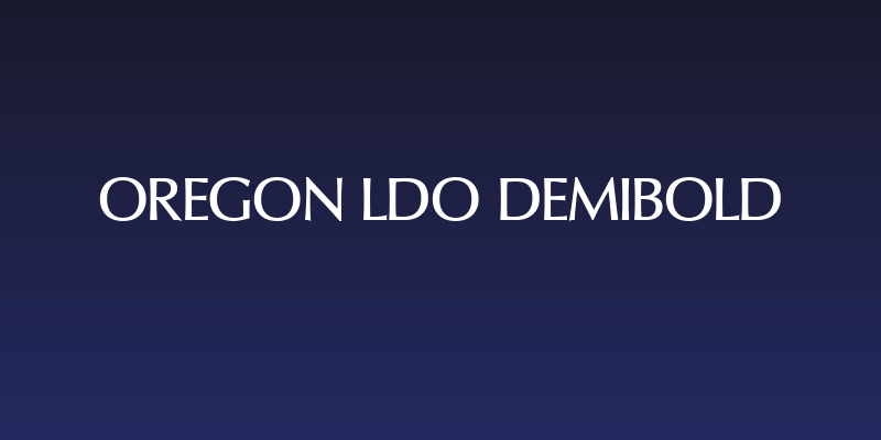 Oregon LDO DemiBold Social Header