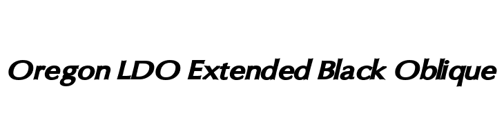 Oregon LDO Extended Black Oblique Font