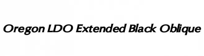 Oregon LDO Extended Black Oblique  Frei Schriftart Herunterladen