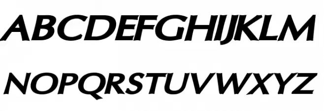 Oregon LDO Extended Black Oblique Fonte MAIÚSCULAS