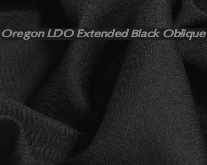Oregon LDO Extended Black Oblique Font examples