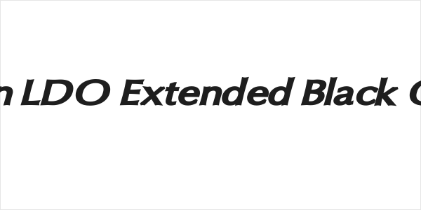 Oregon LDO Extended Black Oblique Logo