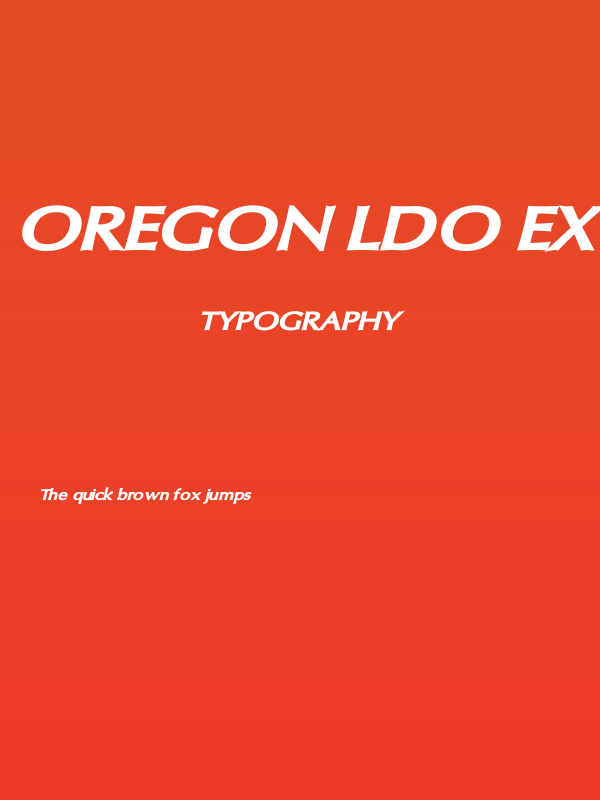 Oregon LDO Extended Black Oblique Poster