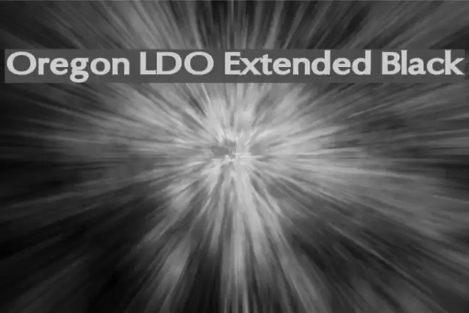 Oregon LDO Extended Black Font examples