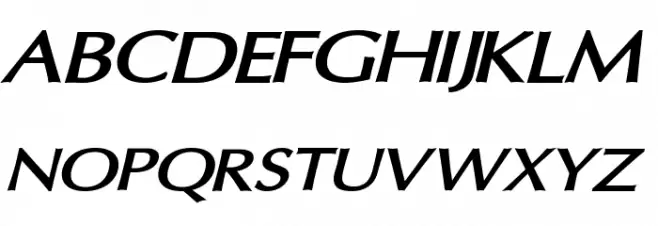 Oregon LDO Extended Bold Oblique Polices MAJUSCULES