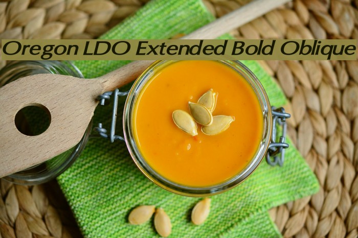 Oregon LDO Extended Bold Oblique Font examples