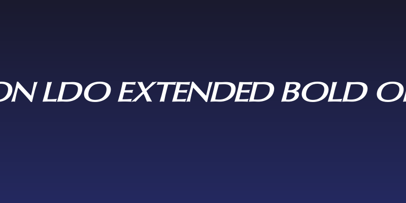Oregon LDO Extended Bold Oblique Social Header