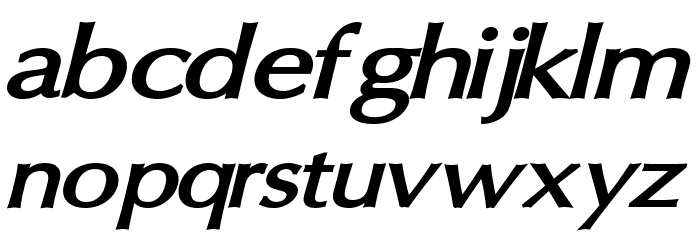 Oregon LDO Extended Bold Oblique Font LOWERCASE